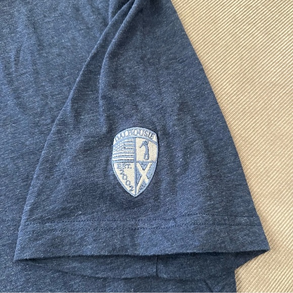 Jim Nantz Vineyard Vines Polo Shirt Men’s L Navy Blue Sleeve Golf Club Logo - Picture 4 of 9